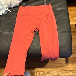 desert red 17” cropped align lulu Leggings high rise